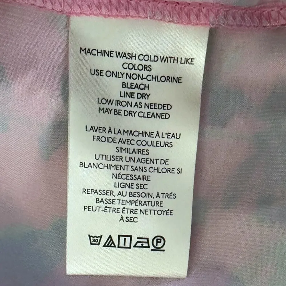 Free People Everything’s Rosie Midi Skirt Women's 15 Pink Combo Cottagecore NEW - Picture 6 of 7